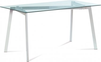 Jídelní stůl 150x80 cm, čiré sklo / chrom GDT-510 CLR