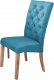 Designová jídelní židle ATHENA modrá/dub natural
