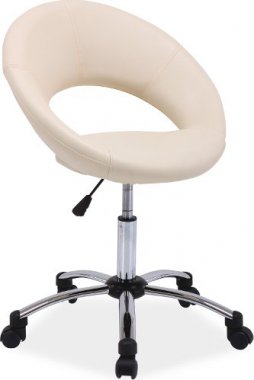 Q-128 - kancelářská židle - eco kůže béžová (OBRQ128K) (S) (Z) (K150-E)