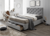 Čalouněná postel Santola 180x200, s úložným prostorem, šedá