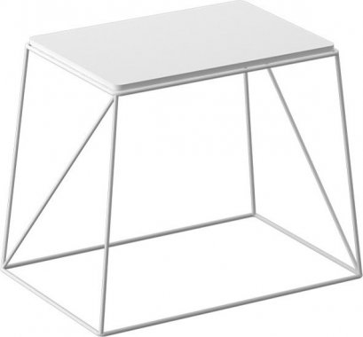 Příruční stolek, bílá, KAREL