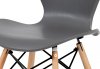 Plastová jídelní židle CT-742 GREY, šedá plast/natural