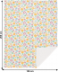 Oboustranná beránková deka, smetanová/vzor květiny, 150x200cm, ARDLE TYP1