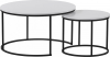 Set 2 ks kulatých konferenčních stolků IKLIN, bílá/černá