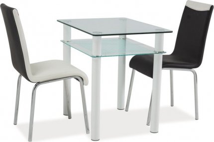 SONO jídelní stůl bílá 80 x 75 x 60 (SONOTB80) (S) (K150-Z)
