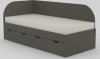 Dětská postel REA GARY 90x200 s úložným prostorem, levá, BÍLÁ