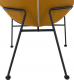 Designová jídelní židle KALIFA, látka s efektem broušené kůže, camel/černý kov