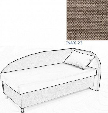 Čalouněná postel AVA NAVI, s úložným prostorem, 90x200, pravá, INARI 23