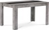 Jídelní stůl DT-P140 BET, beton/dekorační pruh černá/bílá
