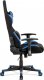 Kancelářská židle KA-F02 BLUE, modrá-černá látka, houpací mech, plastový kříž
