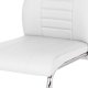 Pohupovací jídelní židle HC-955 WT, bílá ekokůže/chrom