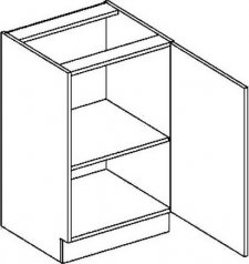 Spodní kuchyňská skříňka COSTA D50P, 1-dveřová, dub sonoma
