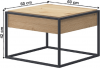 Konferenční stolek SPRING EL60, dub artisan/černá