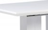 Jídelní stůl 120+40x80x75 cm, vysoký lesk bílý HT-869 WT