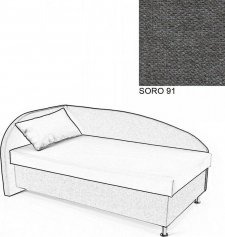Čalouněná postel AVA NAVI, s úložným prostorem, 120x200, levá, SORO 91