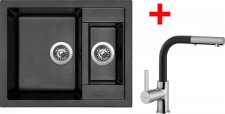 Sinks CRYSTAL 615.1 Metalblack+ENIGMA S GR - CR615174ENSGR74