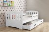 Dětská postel Clark 80x160 s úložným prostorem, grafit/bílá