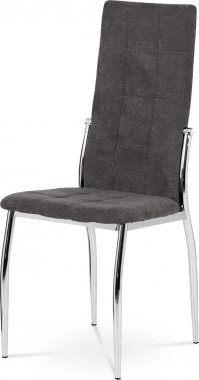 Jídelní židle DCL-213 GREY2, šedá látka/chrom