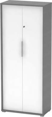 Šatní skříň  RIOMA TYP 31 se zámkem, grafit/bílá