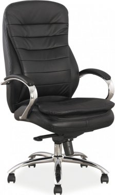 Q-154 - kancelářská židle - KŮŽE/ecokůže černá (OBRQ154CS)  (S) (K150)