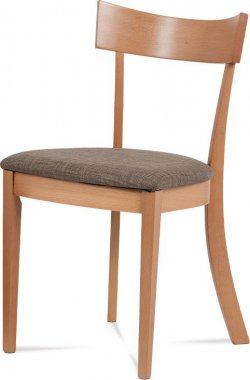 Jídelní židle BC-3333 BUK3, barva buk, potah krémový