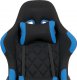Kancelářská židle KA-V606 BLUE, modrá látka, houpací mech, kříž plast