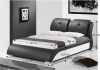 Čalouněná postel TORENZO 160x200, černá/bílá
