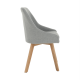 Designová jídelní židle TEZA, šedá/buk