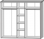 Ložnice LUMERA pinie bílá/dub sonoma truflový (postel 180,  2 noční stolky, skříň)