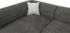 Rohová sedací souprava MINERVA, rozkládací s úložným prostorem, levá, bílá/šedý melír