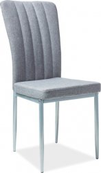 H-733  - jídelní židle látka šedá / nohy aluminium (H733SZS) (S) (K150-E)