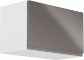 Horní kuchyňská skříňka AURORA G60KN výklopná, bílá/šedá lesk