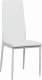 Jídelní židle COLETA, ekokůže bílá/bílý kov