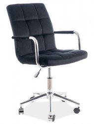Kancelářská židle Q-022, VELVET černá