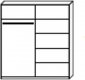 Šatní skříň Karuba 120 bílá/zrcadlo