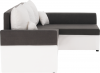 Rohová sedací souprava DESNY rozkládací s úložným prostorem, bílá/šedá