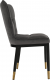 Designová jídelní židle EPONA, tmavě šedá Velvet látka/černý, zlatý kov