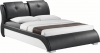 Čalouněná postel TORENZO 160x200, černá/bílá
