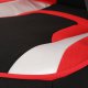 Kancelářské herní křeslo KA-Y340 RED, červená, černá látka/stříbrná ekokůže