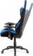 Kancelářská židle KA-F01 BLUE, modrá-černá látka, houpací mech, kovový kříž