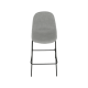 Barová židle MARIOLA NEW světle šedá/černý kov