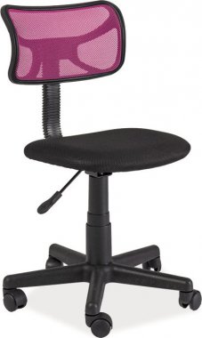 Kancelářská židle Q-014 růžová/černá