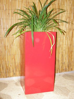 zinkový květináč - červený