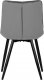 Jídelní židle, potah v šedém sametu, kovové podnoží v černé práškové barvě CT-384 GREY4