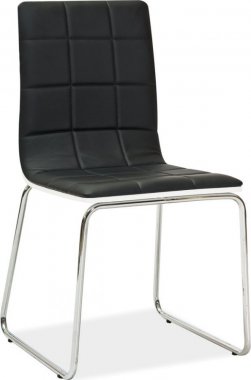 Jídelní čalouněná židle H-229 černá/bílá