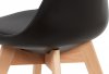 Plastová jídelní židle CT-752 BK, černá/masiv buk