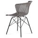 Jídelní židle SF-825 GREY kov černá / UMĚLÝ ratan šedý