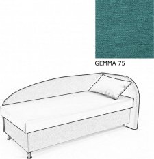 Čalouněná postel AVA NAVI, s úložným prostorem, 90x200, pravá, GEMMA 75
