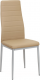 Jídelní židle COLETA NOVA béžová ekokůže/stříbrný kov