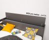 Dětská rozkládací postel REA CROBAT KORPUS s úložným prostorem, DUB BARDOLINO